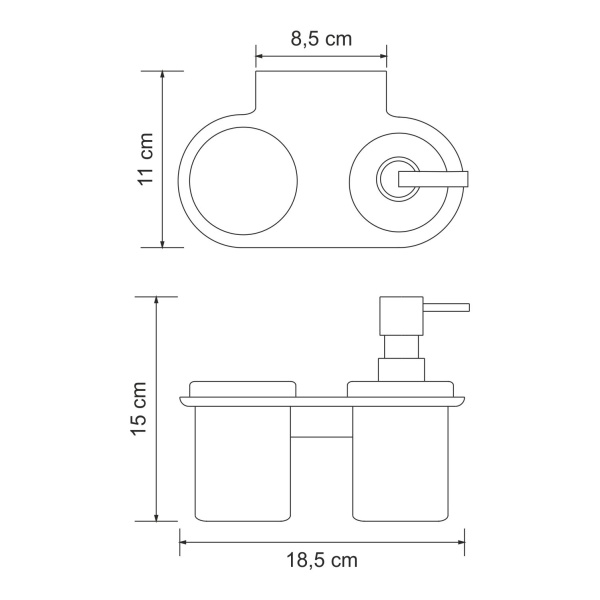 Держатель стакана и дозатора Kammel K-8389