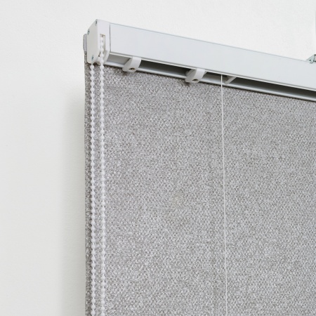 Римская штора с бахромой Валенсия, на цепочном механизме, цвет серый