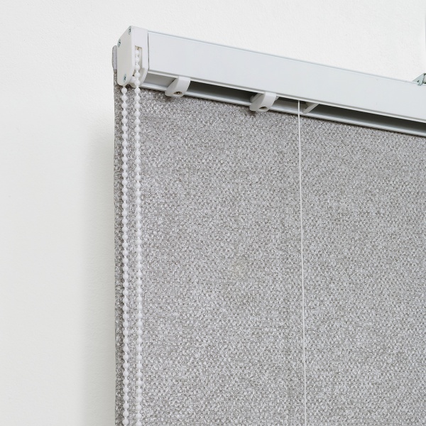 Римская штора с бахромой Валенсия, на цепочном механизме, цвет серый