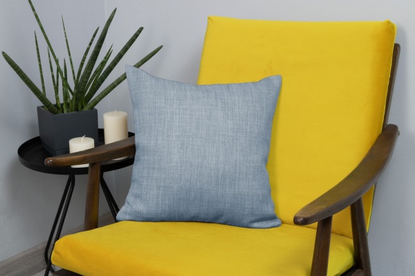 Подушка декоративная на молнии 40х40 см Dimaut Lux цвет голубой