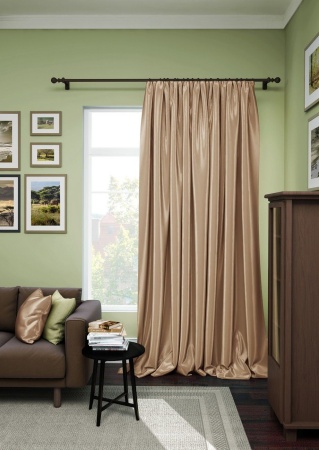 Портьера на тесьме "Avery" 200х280 цвет коричневый