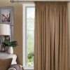 Штора на тесьме 250х300 Pudra с подхватом цвет коричневый