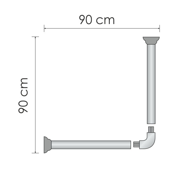 Карниз для ванной Wasserkraft Kammel SC-839090 Карниз для ванной Wasserkraft Kammel SC-839090