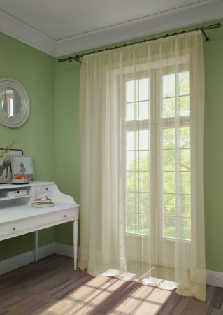 Тюль на тесьме 270x300 см Level цвет нежно-бежевый