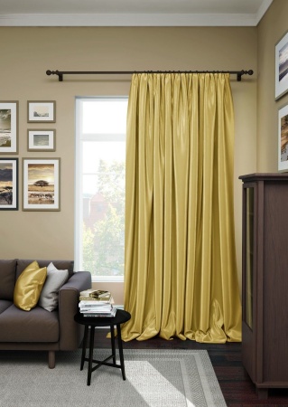 Портьера на тесьме "Avery" 200х280 желтый