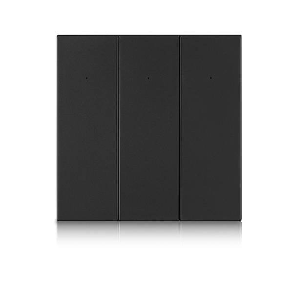 Умный Zigbee выключатель ROXIMO, трехкнопочный, черный, SZBTN01-3B
