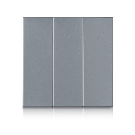 Умный Zigbee выключатель ROXIMO, трехкнопочный, серый, SZBTN01-3S