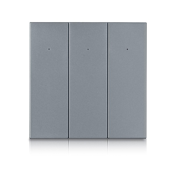 Умный Zigbee выключатель ROXIMO, трехкнопочный, серый, SZBTN01-3S
