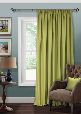 Штора на тесьме Блэкаут "Blackout-S" 200х300 зеленый яркий