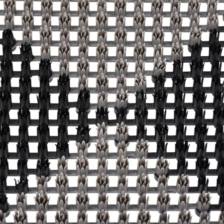 Коврик Vortex без подложки 42х56 ТРАВКА цвет черно-серый