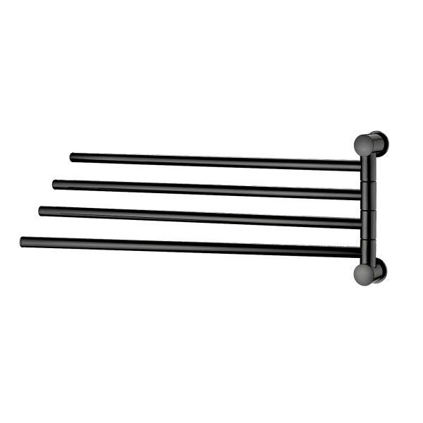 Держатель полотенец четверной K-1034POLISHED BLACK 