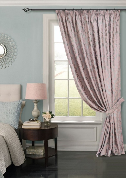 Портьера на тесьме "Афина Afina" 220х270 розовый