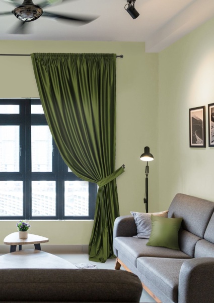 Штора на тесьме "Caprise" 200х270 зеленый