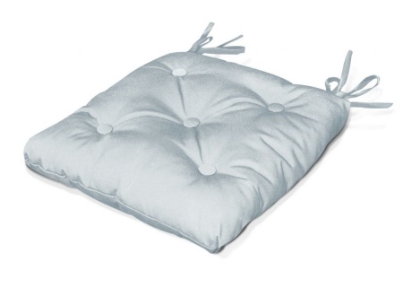 Подушка на стул с завязками 40x40 см Grey цвет серый