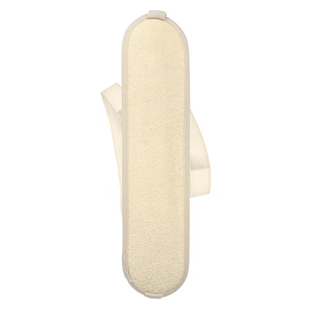 Мочалка из люфы, лента с х/б ручками, овальная, 38х9 см (96х9 см с ручками), medium, для бани и сауны "Банные штучки"