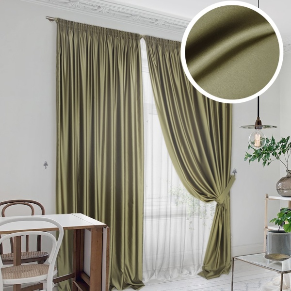 Комплект штор "Lindor-SH" 2 шт 220х270/450х270 зеленый