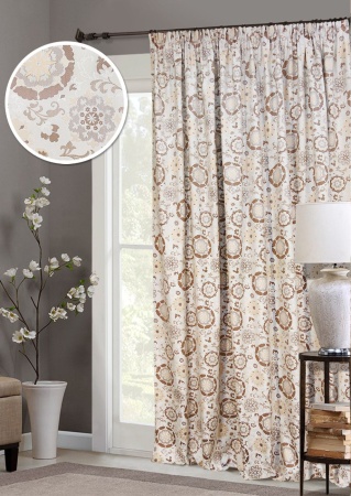 Штора на тесьме "Artimus" 200х270 беж Штора на тесьме "Artimus" 200х270 беж