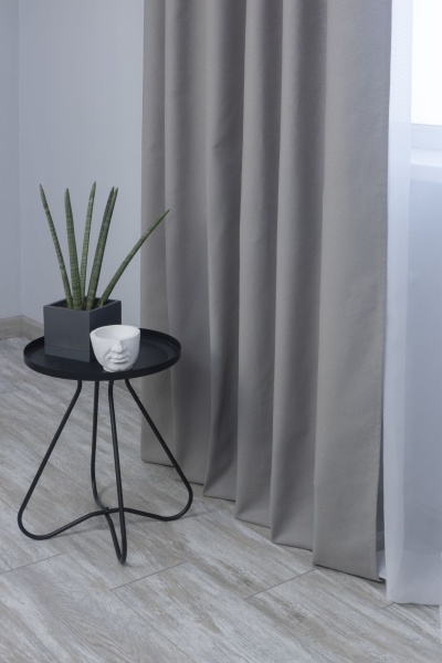 Штора на тесьме 160х270 см Sahara с подхватом цвет серый