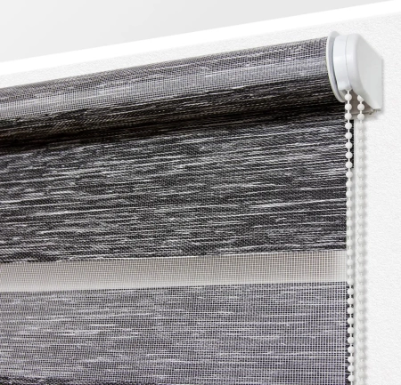 Рулонные шторы день ночь Канзас цвет графит