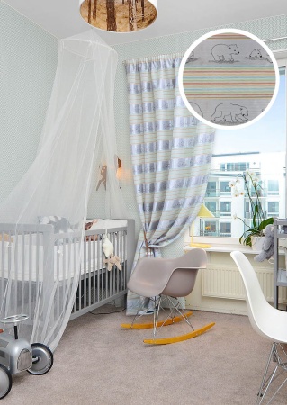 Штора на тесьме "Аляска Alaska" 140х275 голубой