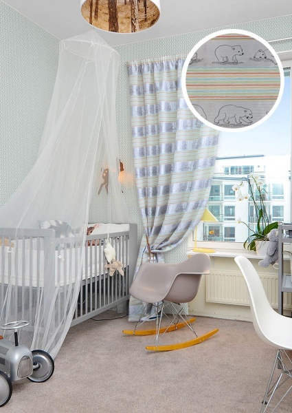 Штора на тесьме "Аляска Alaska" 140х275 голубой