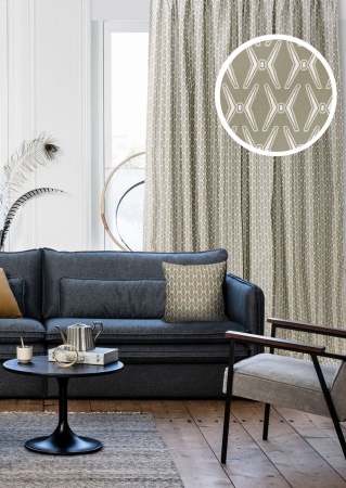 Штора на тесьме 276х270 см Motive с подхватом цвет бежевый