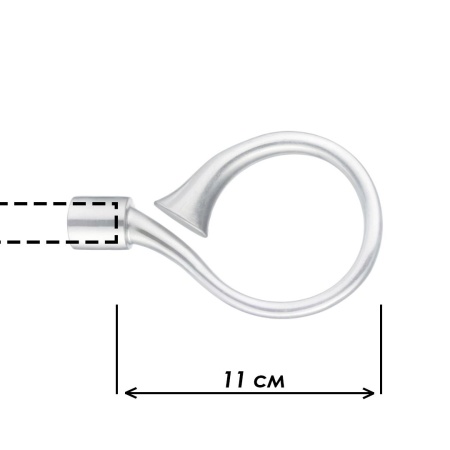 Наконечник "Крюк", Жемчуг , Ø16мм