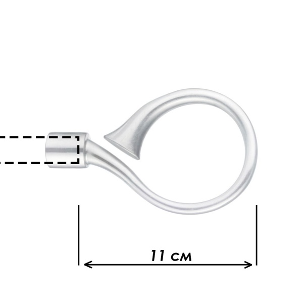 Наконечник "Крюк", Жемчуг , Ø16мм