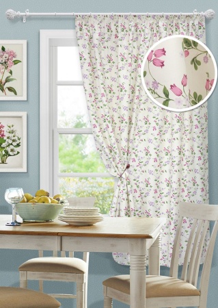 Штора "Jasmine", на тесьме 150х175 молочный