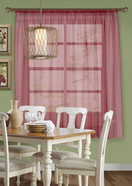 Basicos-M, штора для кухни 285х175 красный