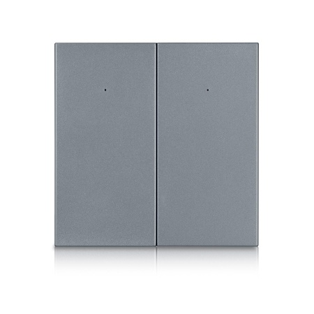Умный Zigbee выключатель ROXIMO, двухкнопочный, серый, SZBTN01-2S