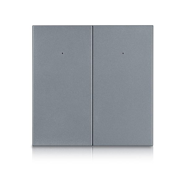 Умный Zigbee выключатель ROXIMO, двухкнопочный, серый, SZBTN01-2S