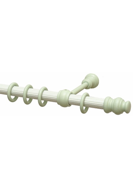 Карниз Марилена однорядный (ДЕРЕВО), батист светло-зеленый, 150 см