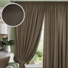 Комплект штор на тесьме "Pudra" 200х270 серо-коричневый