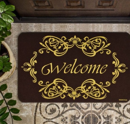 Коврик Vortex придверный 50х80 ажурный Welcome
