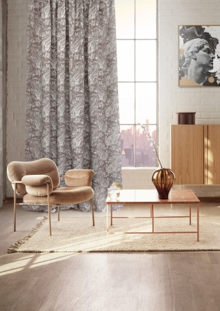 Штора на тесьме 200х280 см Paisley цвет серый