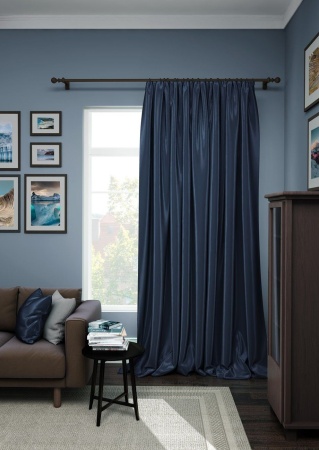 Портьера на тесьме "Avery" 200х280 синий