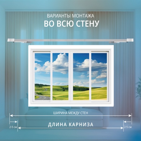 Готовый комплект умный аккумуляторный электрокарниз Roximo Zigbee 