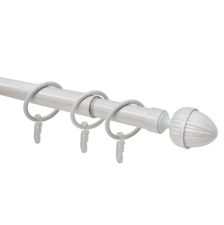 Карниз телескопический однорядный, металл, Орех, Жемчуг, 160-320см