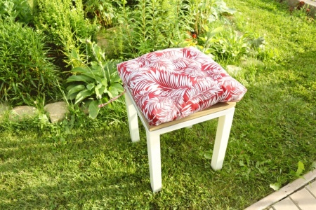 Подушка на стул с завязками 40x40 см Red Palma с принтом