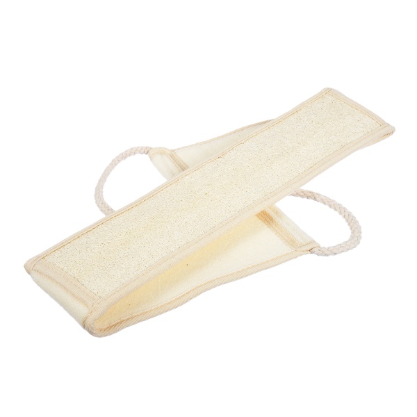 Мочалка из люфы, лента с сегментами, с хлопком, 80х8,5 см (98х8,5 см с ручками), medium, для бани и сауны "Банные штучки"