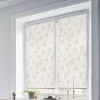 Рулонные шторы с принтом Амелия для балконной двери цвет белый