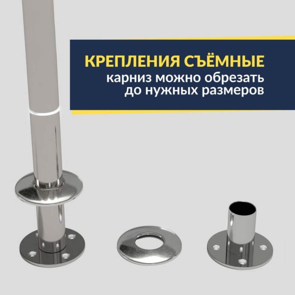 Карниз для ванны GNT FRESH Передний борт 170х105 Усиленный 25 мм