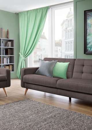 Штора на тесьме "Моире Moire" 146х270 зеленый