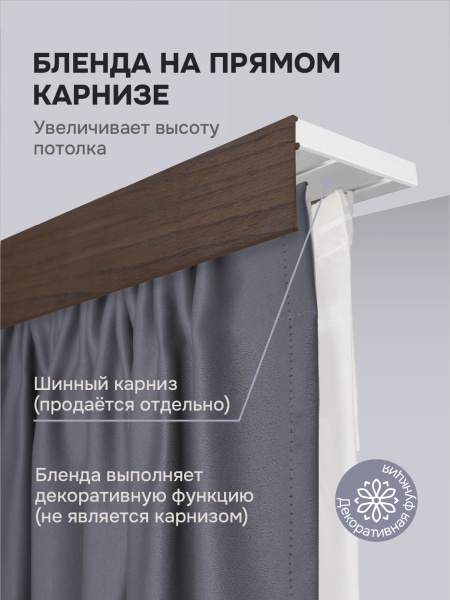 Багет для карниза 7 см, орех