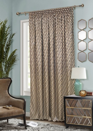 Портьера на тесьме "Orlando" 200х270 коричневый