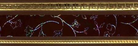 Багет 7см, АНТИК инкрустация бордо