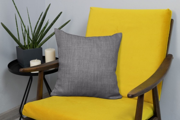 Подушка декоративная на молнии 40х40 см Dimaut Lux цвет графит