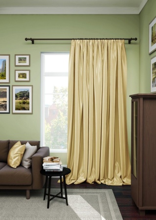 Портьера на тесьме "Avery" 200х280 цвет бежевый