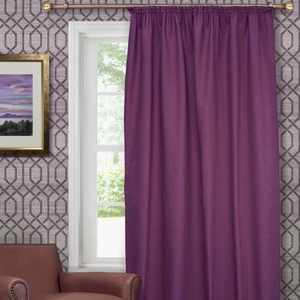 Портьера для спальни Hosta 140x280 фиолетовый